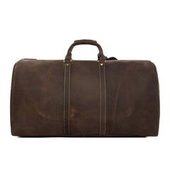 Men's Large Vintage Retro Genuine Leather Duffel Travel Bag - bagsstore-us