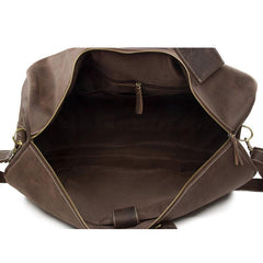 Men's Large Vintage Retro Genuine Leather Duffel Travel Bag - bagsstore-us