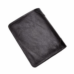 Luxury Waxy Genuine Leather Wallet for Men - bagsstore-us