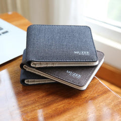 Retro High Quality Canvas Wallet Male Purse - bagsstore-us