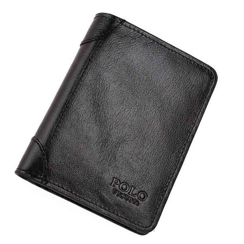 Luxury Waxy Genuine Leather Wallet for Men - bagsstore-us