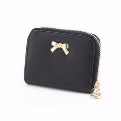 Bow knot Zipper Coin Purse Wallet For Women | Luxlautus.com - bagsstore-us