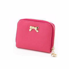 Bow knot Zipper Coin Purse Wallet For Women | Luxlautus.com - bagsstore-us