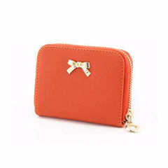 Bow knot Zipper Coin Purse Wallet For Women | Luxlautus.com - bagsstore-us