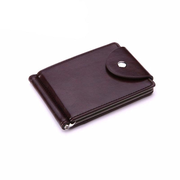 Men's Leather Pocket Wallet with a Clamp - bagsstore-us