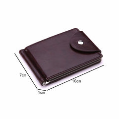 Men's Leather Pocket Wallet with a Clamp - bagsstore-us