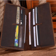 High Quality Cow Genuine leather Long Style men wallet/Purse - bagsstore-us