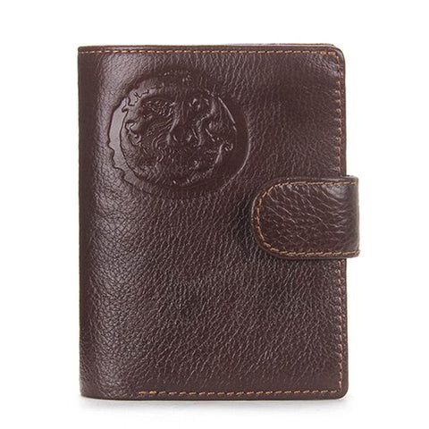 Real Genuine Leather Passport Holder Wallet - bagsstore-us