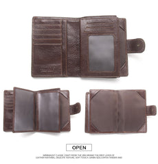 Real Genuine Leather Passport Holder Wallet - bagsstore-us