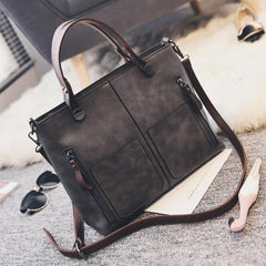 Ladies Casual Luxury Designer Litchi Handbag - bagsstore-us