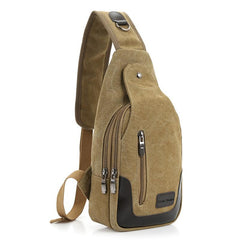 Multi Functional Canvas Chest Pack Messenger Bag For Men - bagsstore-us