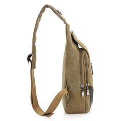 Multi Functional Canvas Chest Pack Messenger Bag For Men - bagsstore-us