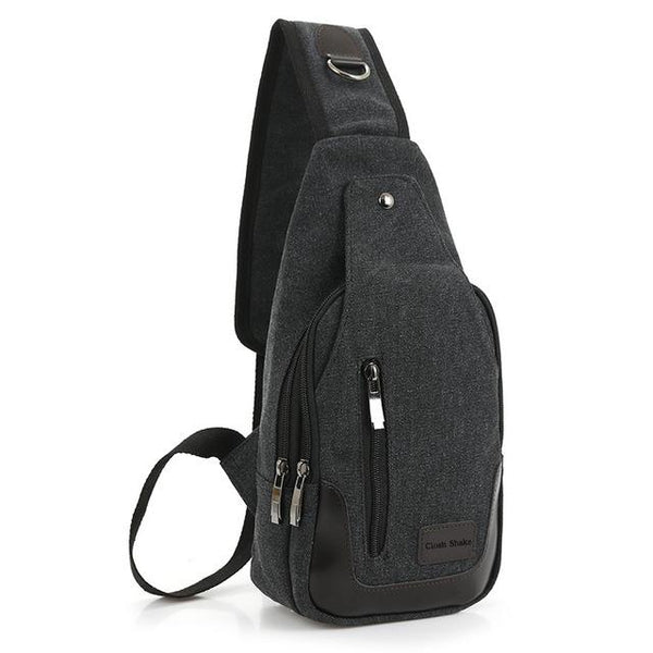 Multi Functional Canvas Chest Pack Messenger Bag For Men - bagsstore-us