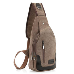 Multi Functional Canvas Chest Pack Messenger Bag For Men - bagsstore-us