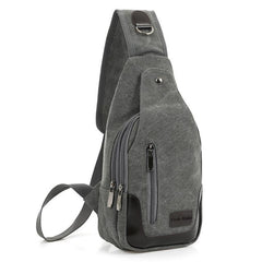 Multi Functional Canvas Chest Pack Messenger Bag For Men - bagsstore-us