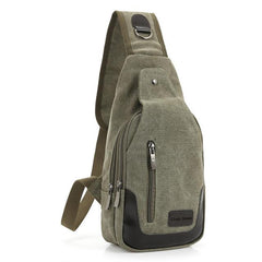 Multi Functional Canvas Chest Pack Messenger Bag For Men - bagsstore-us