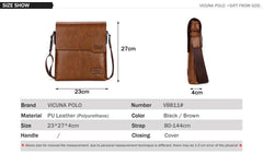 Mens Luxurious Shoulder Bag, Vintage Style, Cross body Bag. - bagsstore-us