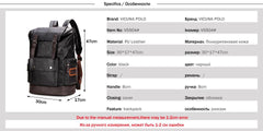 Men's Luxurious Large Capacity Leather Backpack For Traveling. - bagsstore-us