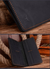 High Quality Cow Genuine leather Long Style men wallet/Purse - bagsstore-us