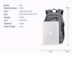 Laptop Backpack for 15-16 inches USB Charging Men's Large Capacity Travel Bag - bagsstore-us