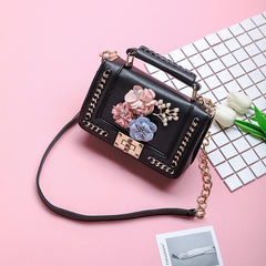 Flowery Luxurious Handbag - bagsstore-us