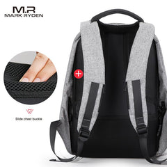 New Anti-thief Fashion USB charging Backpack For Men - bagsstore-us