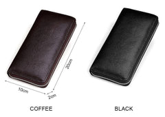 Genuine Long Leather Unisex Wallet - bagsstore-us