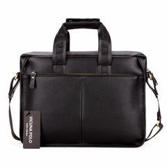 Large Size Leather Briefcase with Classical Design For Men. - bagsstore-us