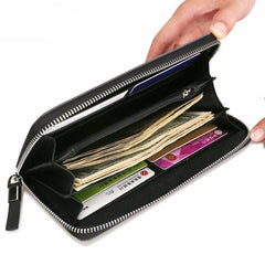 Long Wallets for Teenagers Water Repellent Zipper Wallet - bagsstore-us