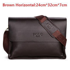 Leather Men Bag Casual Business Leather Cross body Messenger Bag Comes in 3 sizes - bagsstore-us