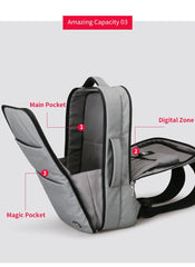 Huge Capacity Waterproof USB Design Laptop Backpack 17 inches - bagsstore-us