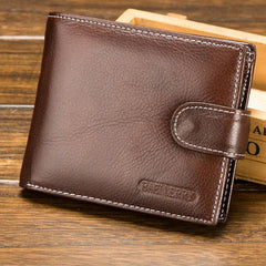 Men's Genuine Leather Fashionable Wallet - bagsstore-us