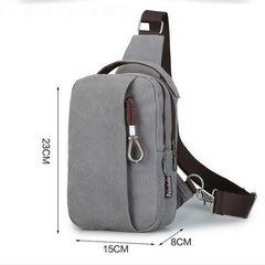 Men's Vintage Canvas Shoulder Bag Retro Cross body Bag Single-Strap chest Bag - bagsstore-us