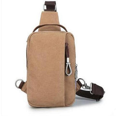 Men's Vintage Canvas Shoulder Bag Retro Cross body Bag Single-Strap chest Bag - bagsstore-us