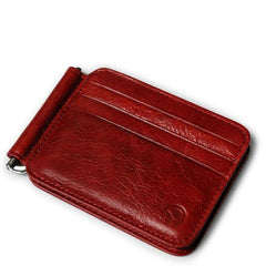 Retro Genuine Leather Money Clips Wallet for Men - bagsstore-us