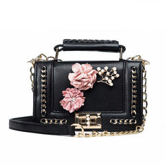 Flowery Luxurious Handbag - bagsstore-us