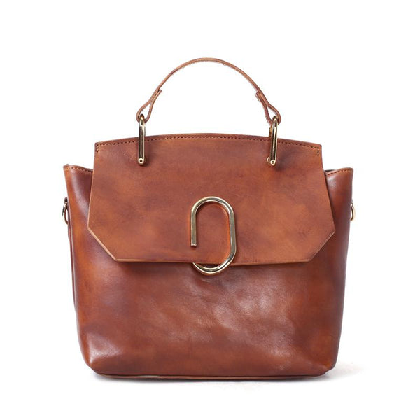 Luxurious Full Grain Leather Women Handbag - bagsstore-us