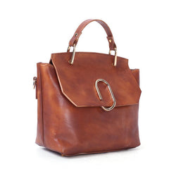 Luxurious Full Grain Leather Women Handbag - bagsstore-us