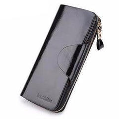 Luxury Elegant Genuine Leather Zip Wallet/Purse For Women - bagsstore-us