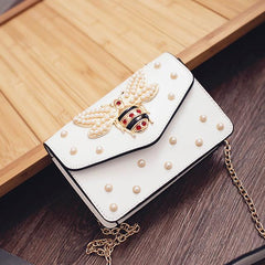 Evening Bee Handbag with a Small Chain For Ladies - bagsstore-us