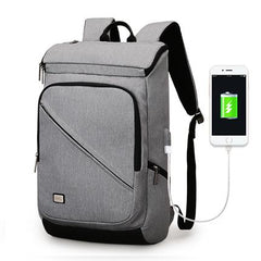 Men's USB Recharging Business Backpack Fit for 15.6 inches Laptop - bagsstore-us