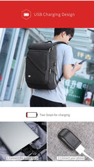 Men's USB Recharging Business Backpack Fit for 15.6 inches Laptop - bagsstore-us