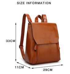 Ladies new autumn & winter Leather Backpack - bagsstore-us